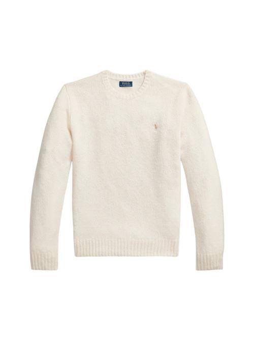 Maglia da uomo in lana, girocollo, color crema POLO RALPH LAUREN | 710918805509